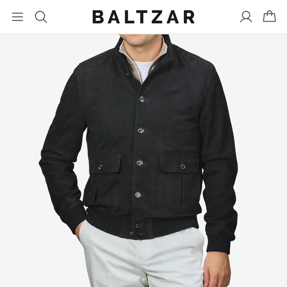 NWT $1,500 Baltzar Men’s Suede Jacket - Picture 10 of 10
